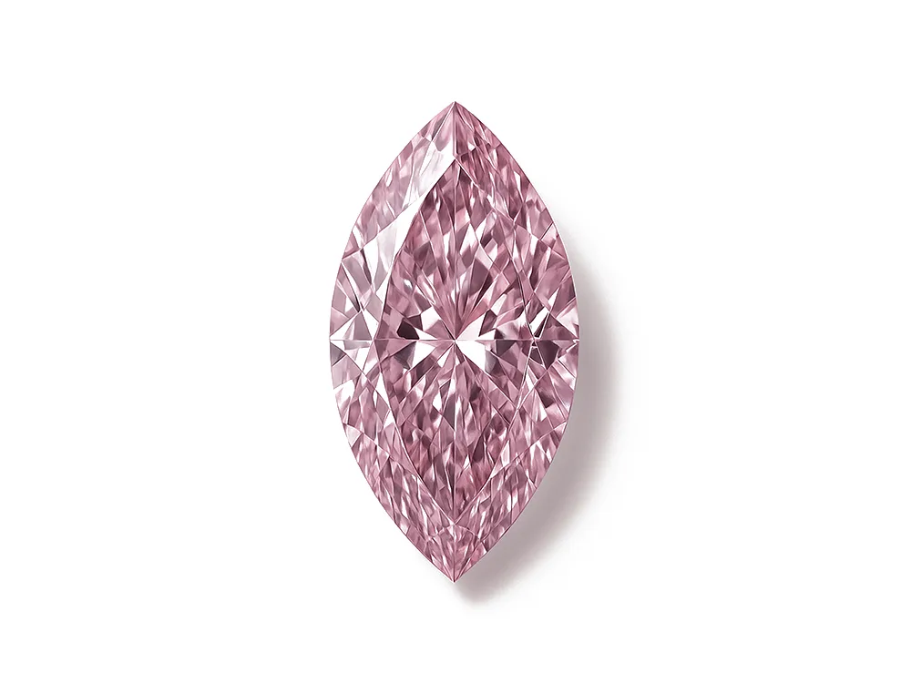 0.83 CT - Fancy Intense Purplish Pink Diamond Marquise Cut