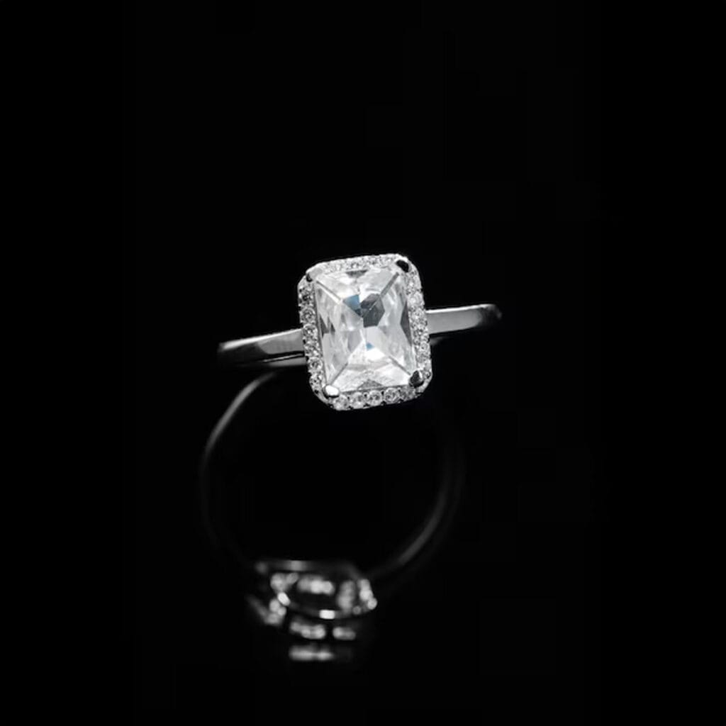 2 carat diamond ring, lab-grown diamond, GIA certification