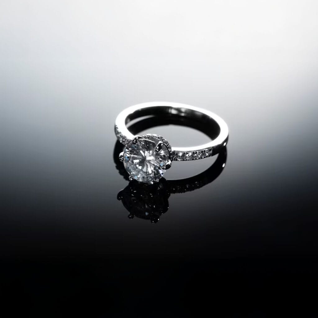 2 carat diamond ring, lab-grown diamond, GIA certification