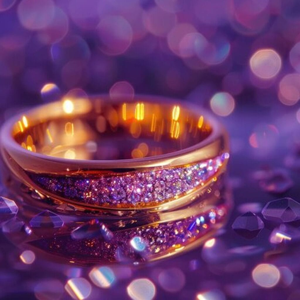 purple gold, engagement ring, bespoke jewellery