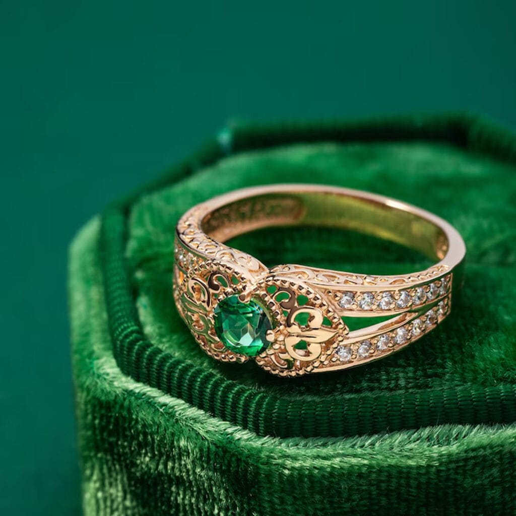 green gold, ethical jewellery, engagement rings