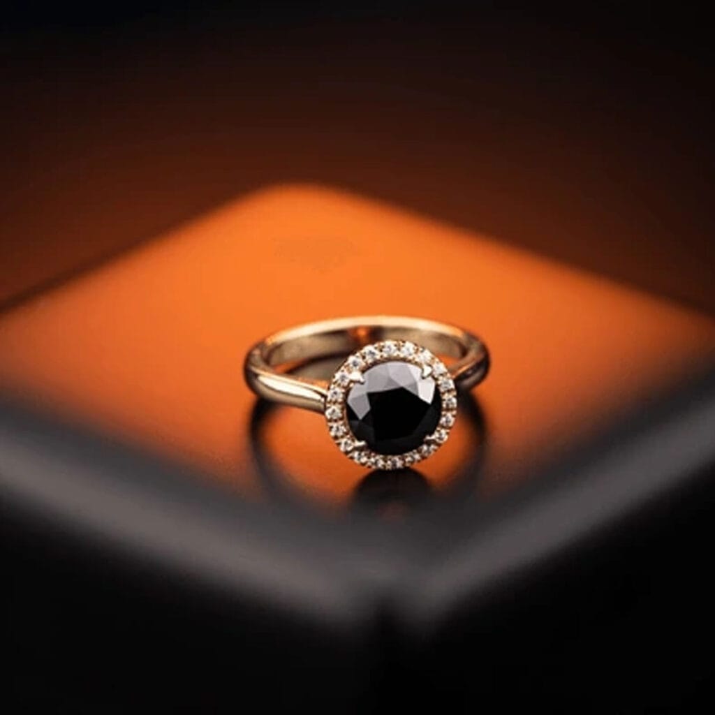 black gold, engagement rings, bridal jewellery