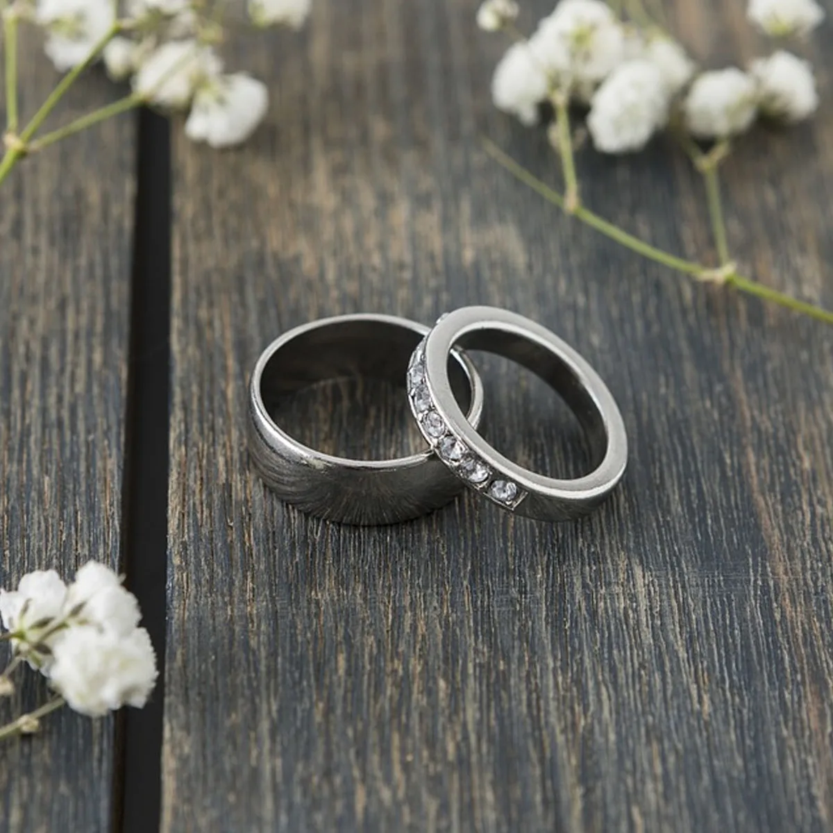 wedding rings, platinum, 18ct gold